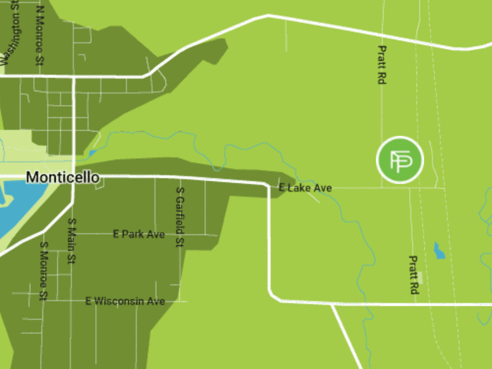 Map of 112 North Pratt Road, Monticello, WI 53570